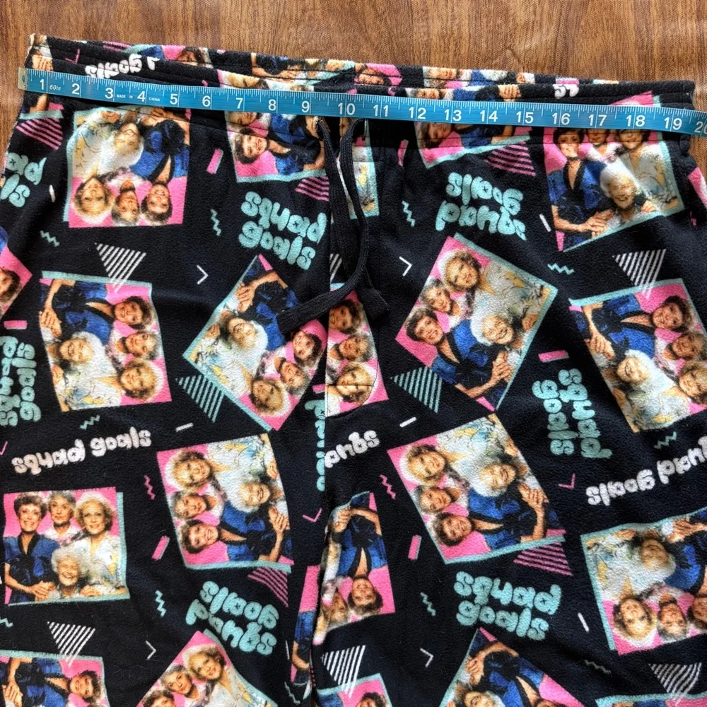 Men's The Golden Girls “Squad Goals” Fleece Pajama Pants 2XL Black Pink